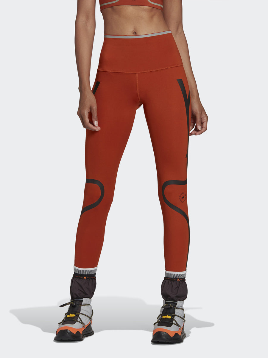 Orange TruePurpose Optime recycled fibre-blend leggings, adidas By Stella  McCartney