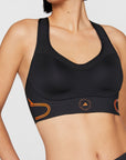 Black and Orange TruePace High Support Sports Bra