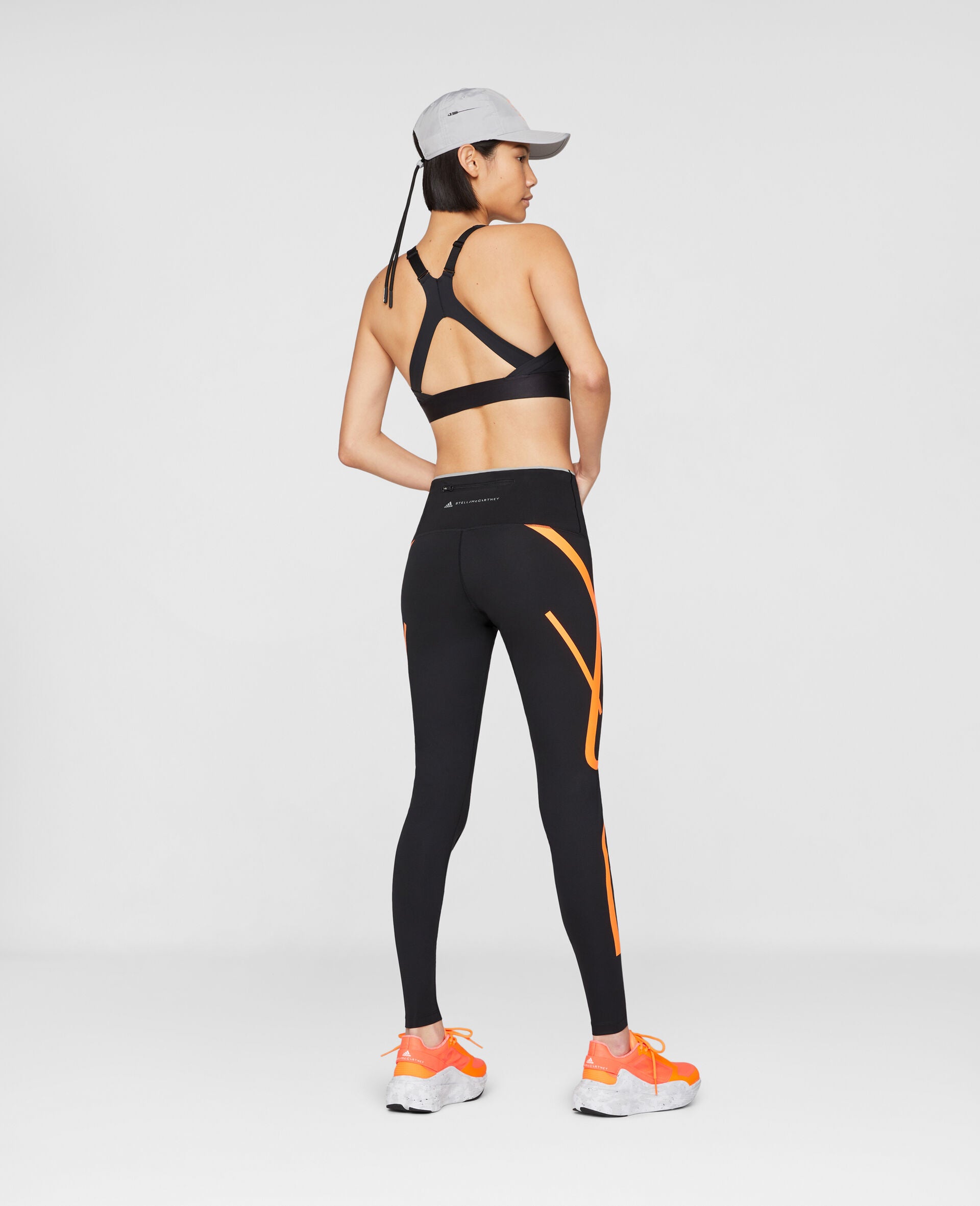 Black and Orange TruePace Long Leggings