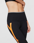 Black and Orange TruePace Long Leggings