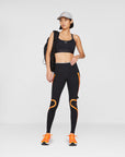 Black and Orange TruePace Long Leggings