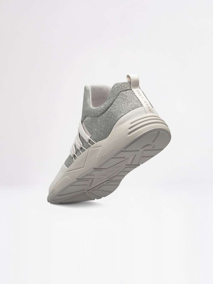 Raven Mesh S-E15 Grey Melange White Sneakers