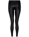 Black High Rise Lustrous Legging