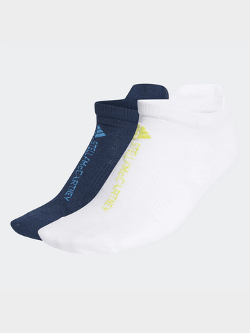 White and Navy Hidden Socks 2 Pack