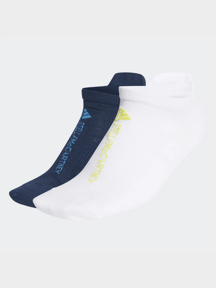White and Navy Hidden Socks 2 Pack