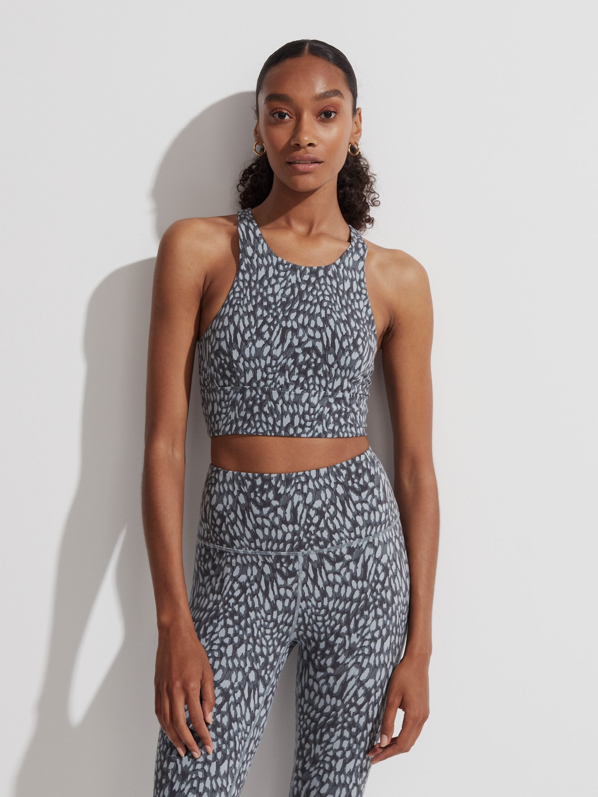 Petrol Motion Speckle Let&#39;s Move Harris Sports Bra
