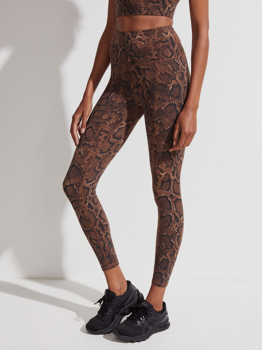 Deep Brown Rattlesnake Let's Go High Rise 25" Leggings
