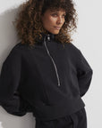 Black Ramona Half Zip Sweater