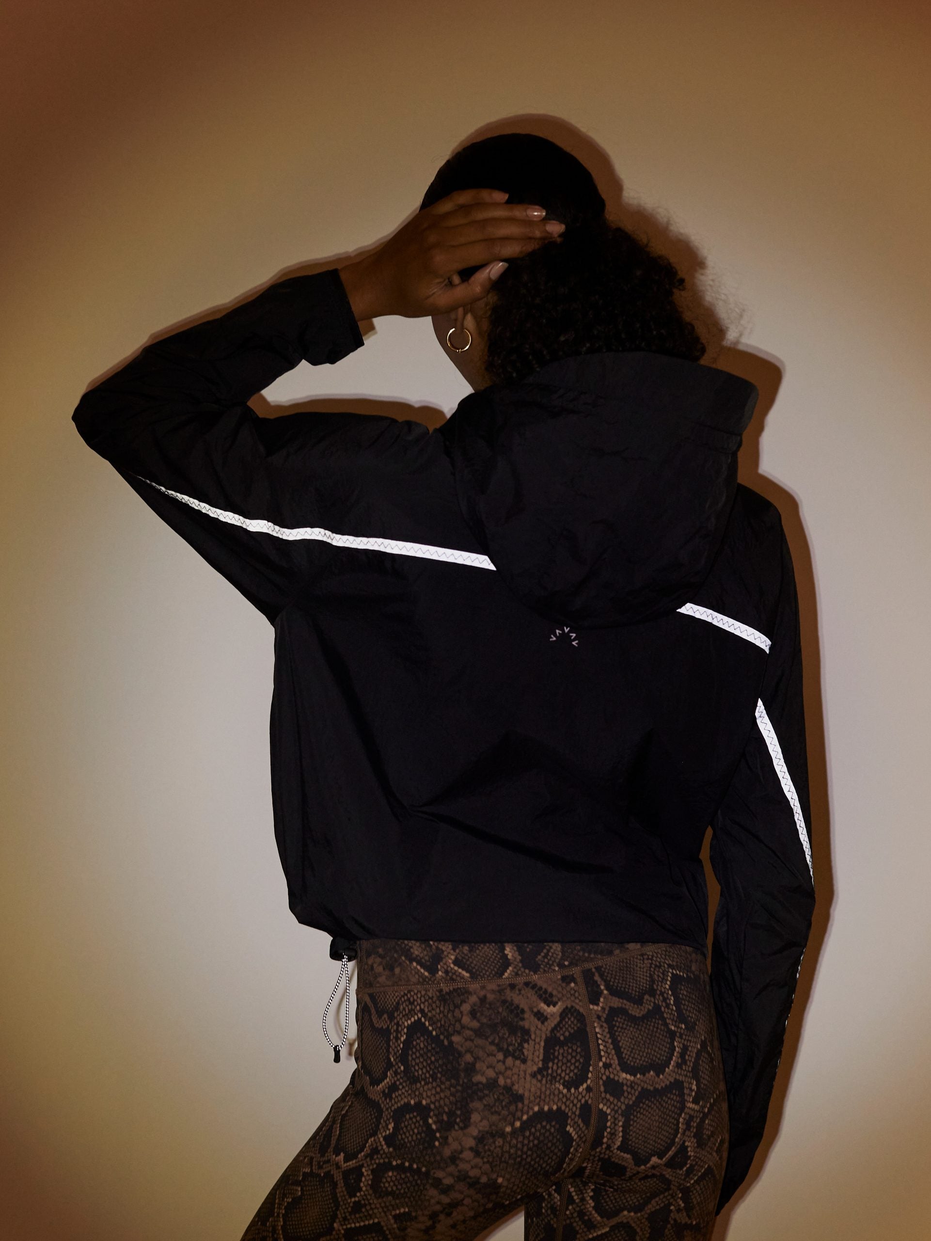 Black Terrace Windbreaker Jacket