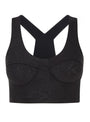 Silhouette Faux Leather Sports Bra