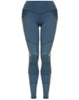 Peace of Mind Moto Teal Leggings