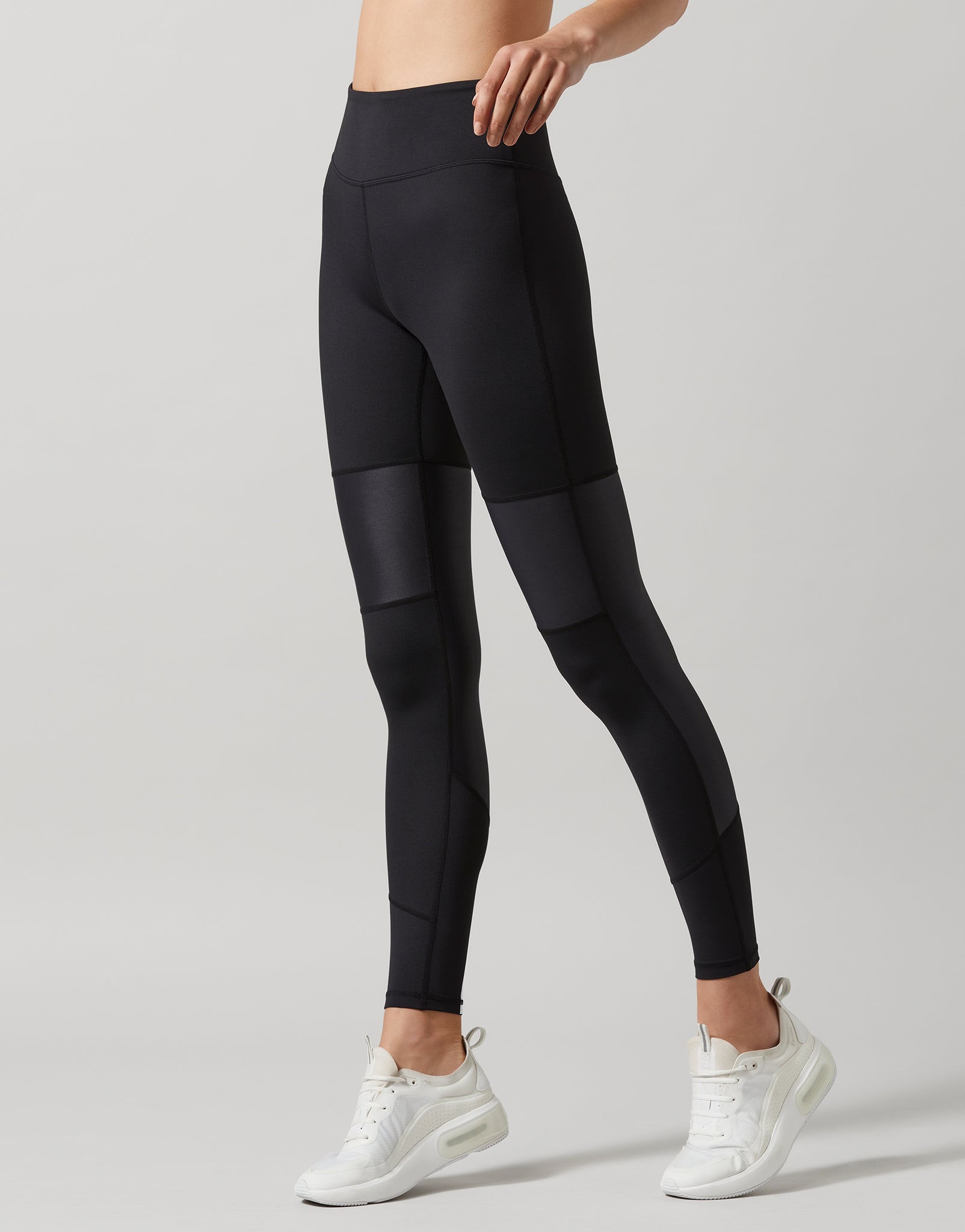 Black Marina Coated Leggings