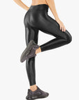 Black High Rise Lustrous Legging