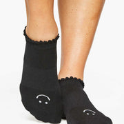 Black Happy Grip Socks