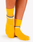 Golden Phoebe Ankle Grip Socks