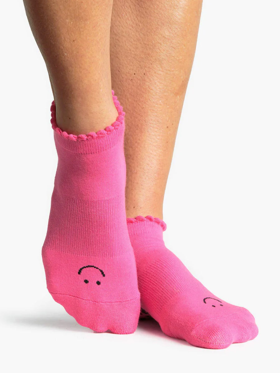 Pink Happy Grip Socks