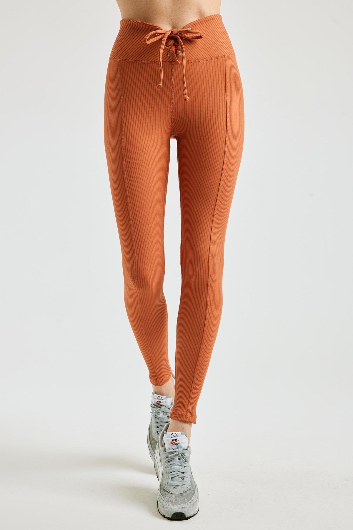 Terracotta Ribbed Football Leggings