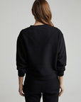 Black Ribbed Arleta Sweatshirt