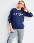Silver Happy Sweatshirt