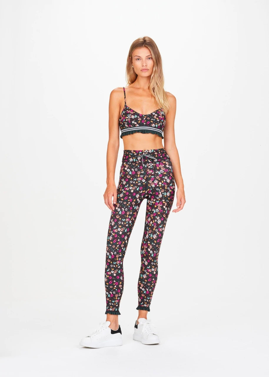 Gardenia Floral Midi Leggings