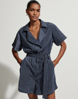 Slate Blue Belle Boxy Playsuit