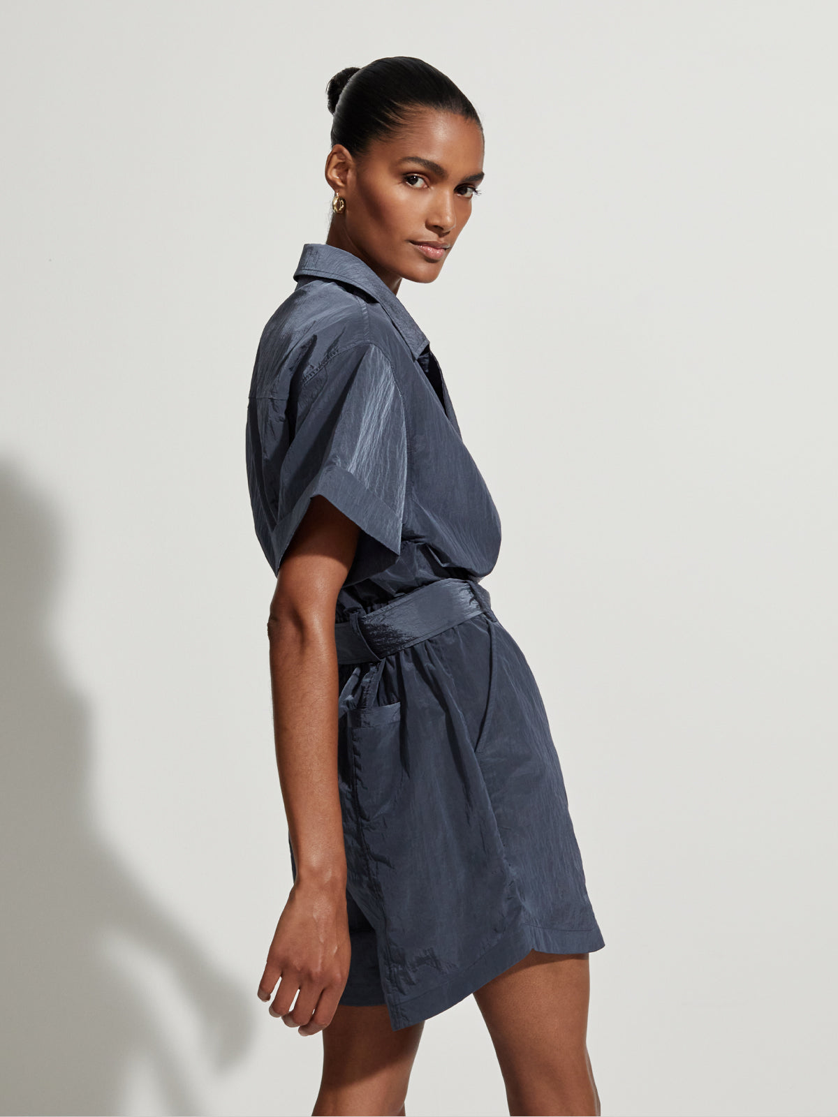 Slate Blue Belle Boxy Playsuit