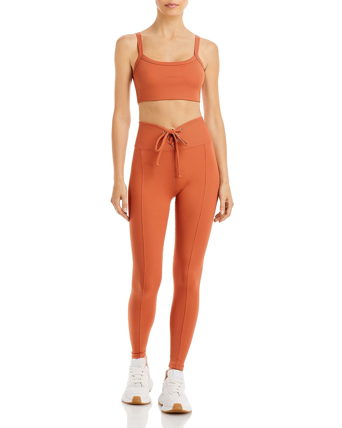 Terracotta Ribbed Football Leggings