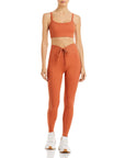 Terracotta Ribbed Football Leggings