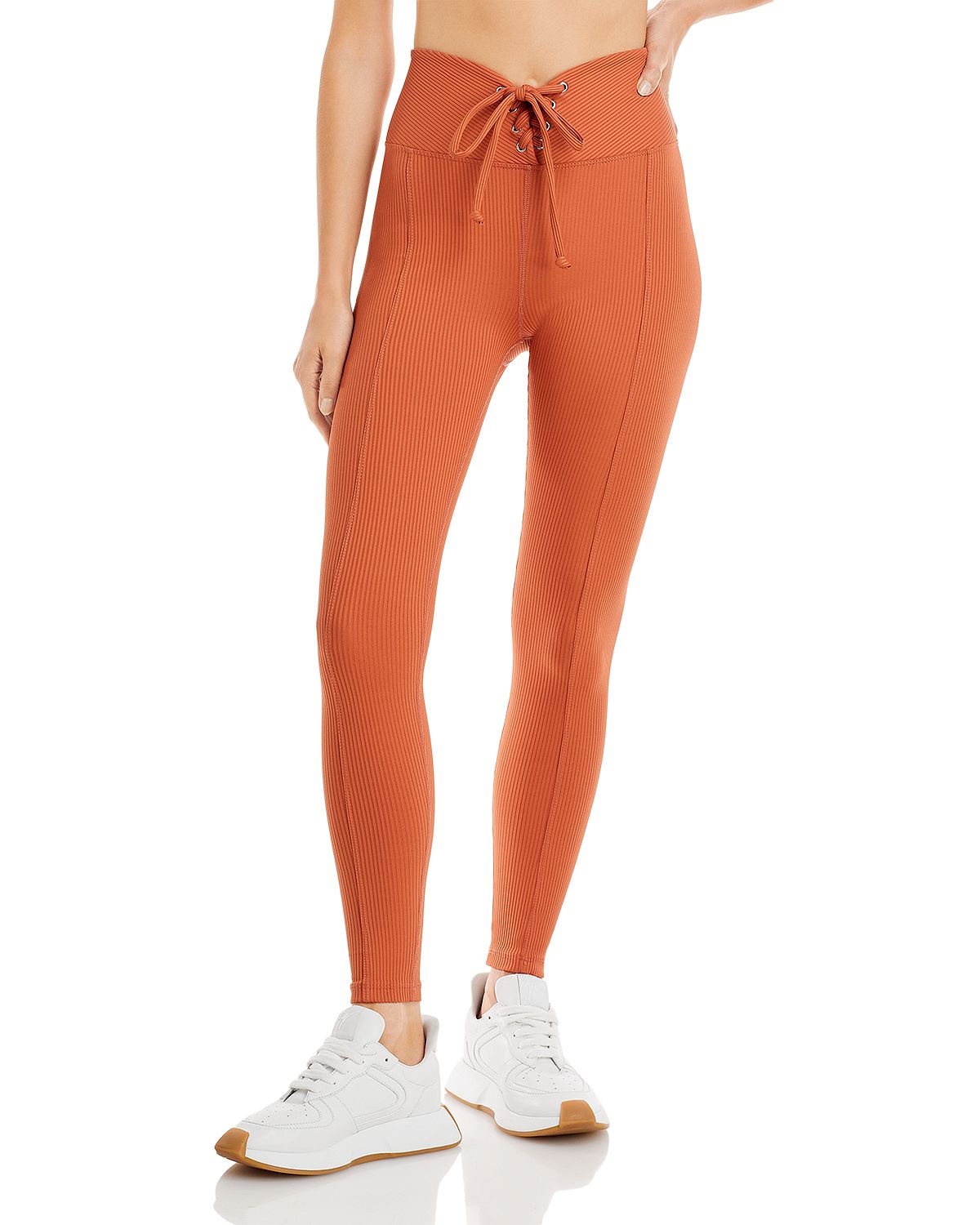 Terracotta Ribbed Football Leggings