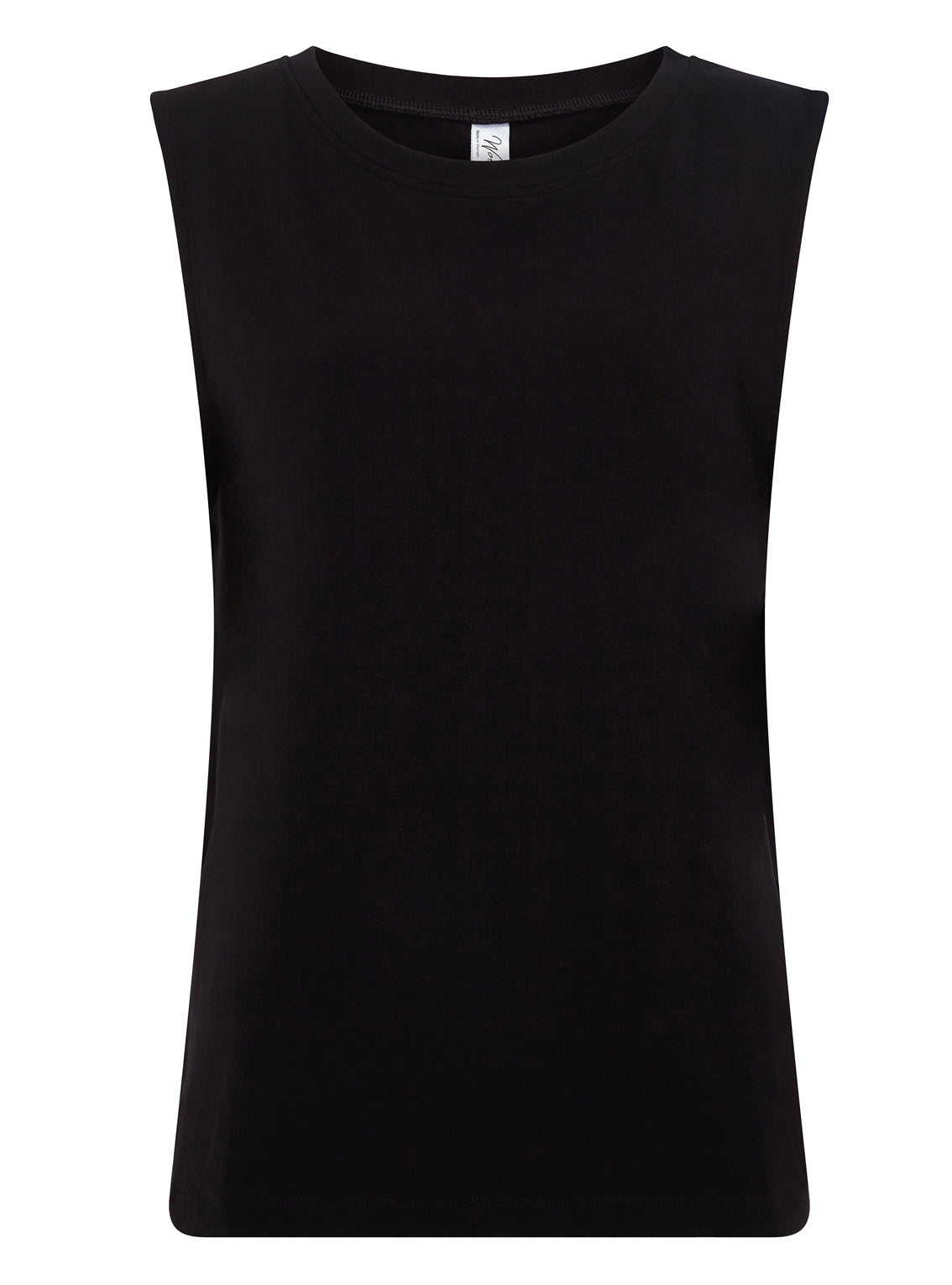 Black Cotton Knot Tank Top