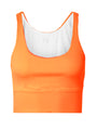 Orange Ribbed Gym Sports Bra