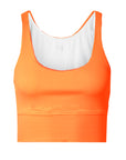 Orange Ribbed Gym Sports Bra