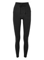 Black Ribbed Football Leggings