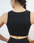 Ribbed Cutout Sports Bra