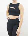 Ribbed Cutout Sports Bra