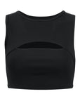 Ribbed Cutout Sports Bra