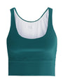 Deep Teal Ribbed Gym Sports Bra