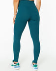 Deep Teal Navy Ribbed Veronica Leggings