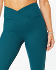 Deep Teal Navy Ribbed Veronica Leggings