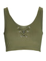 Olive Ribbed Football Sports Bra