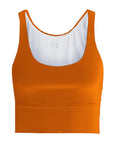 Terracotta Ribbed Gym Sports Bra