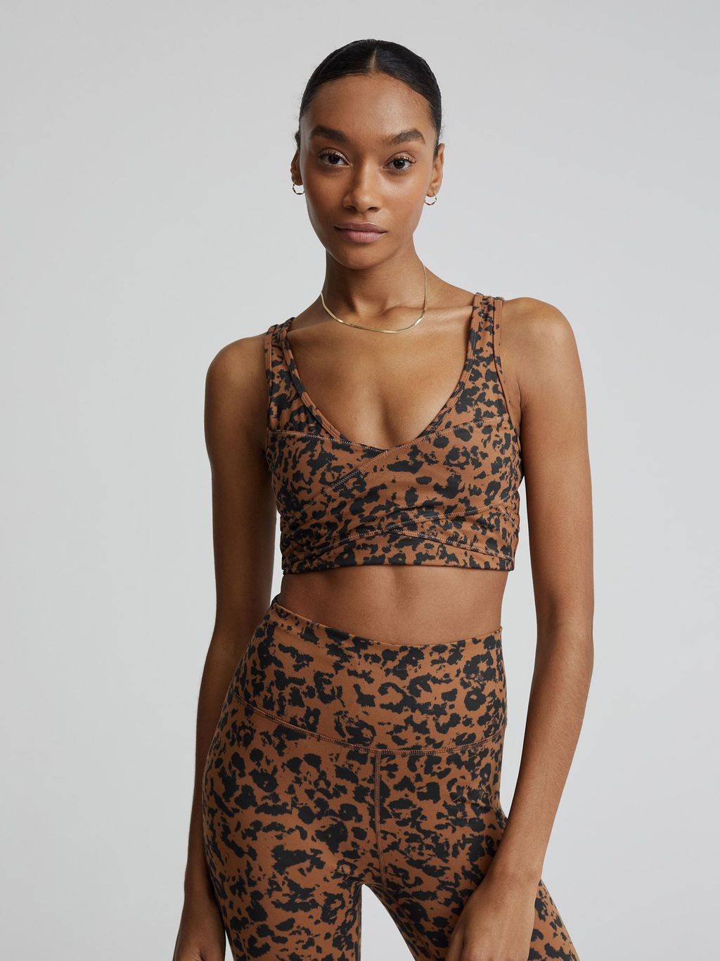 Rust Distorted Animal Let&#39;s Move Kellam Sports Bra
