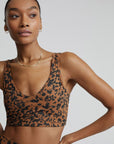 Rust Distorted Animal Let's Move Kellam Sports Bra