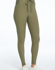 Olive Ribbed Football Leggings