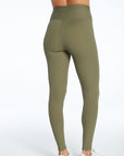 Olive Ribbed Football Leggings