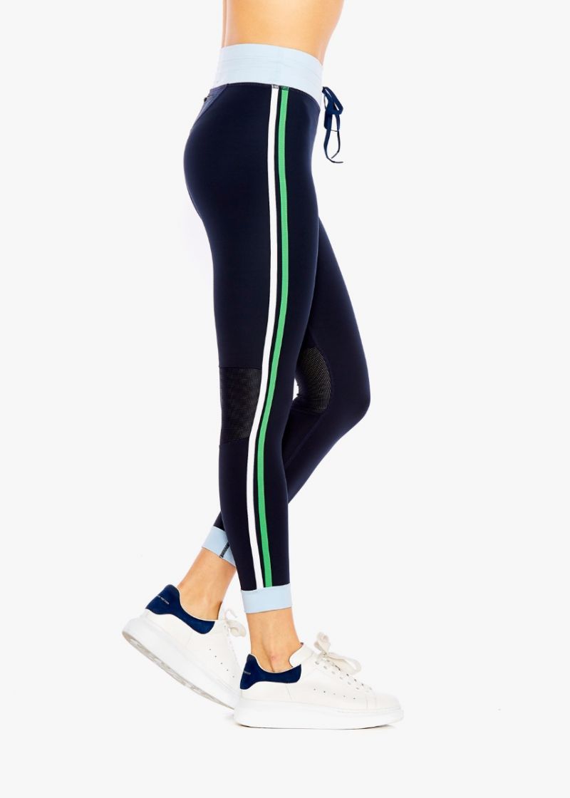 Colour Block Matte Midi leggings